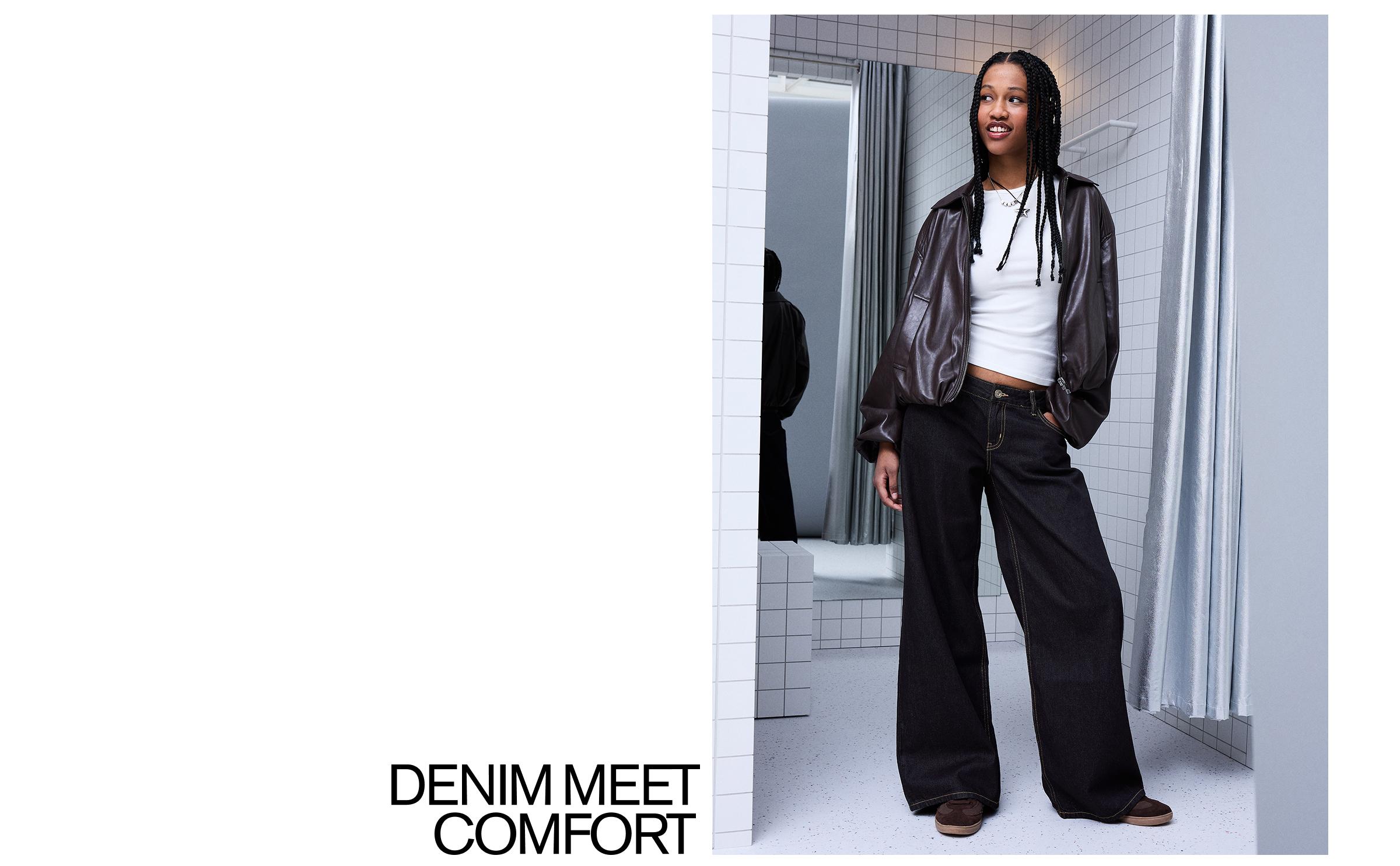 Geniş paça düşük bel jean - Görsel 29