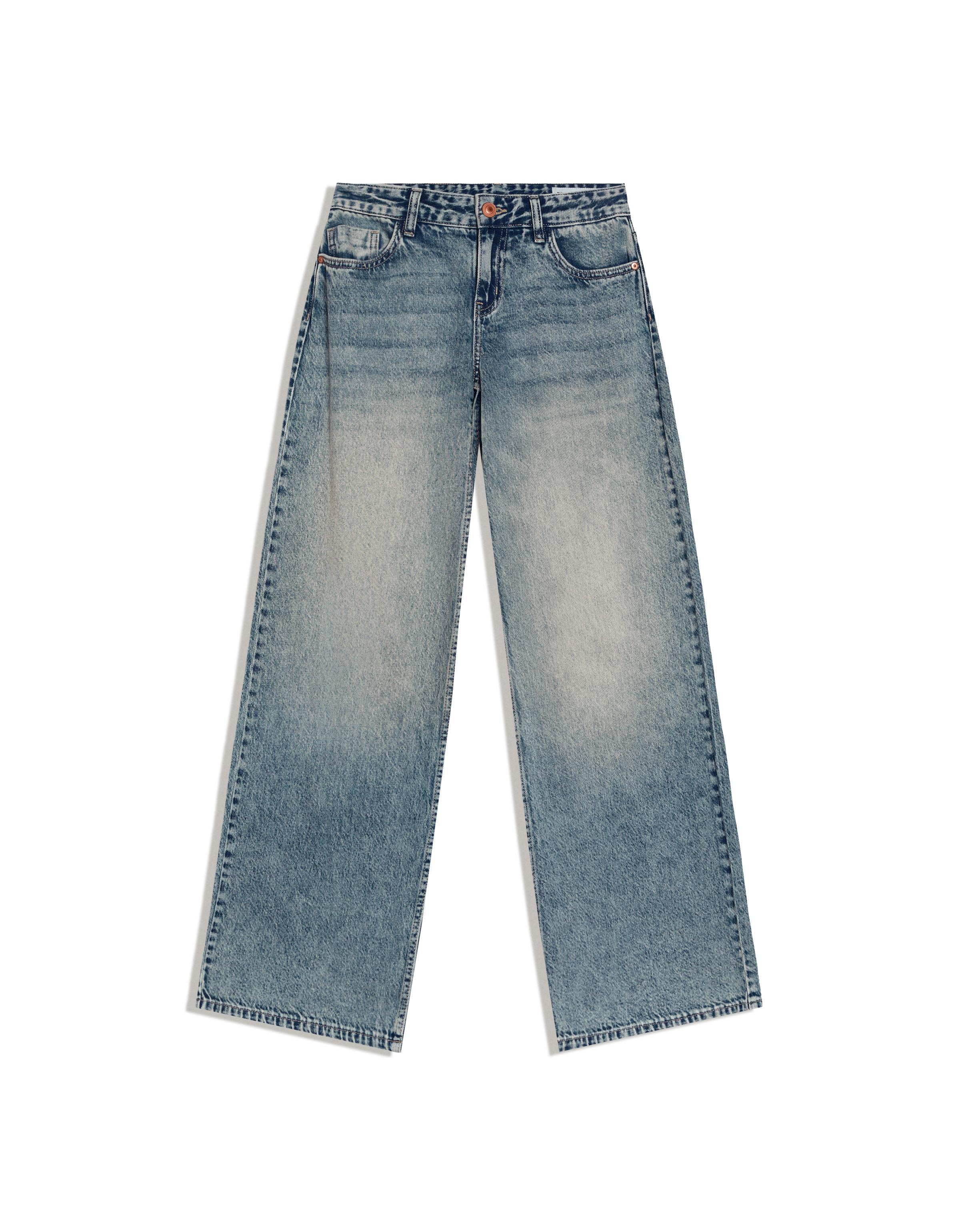 Geniş paça düşük bel jean - Görsel 131