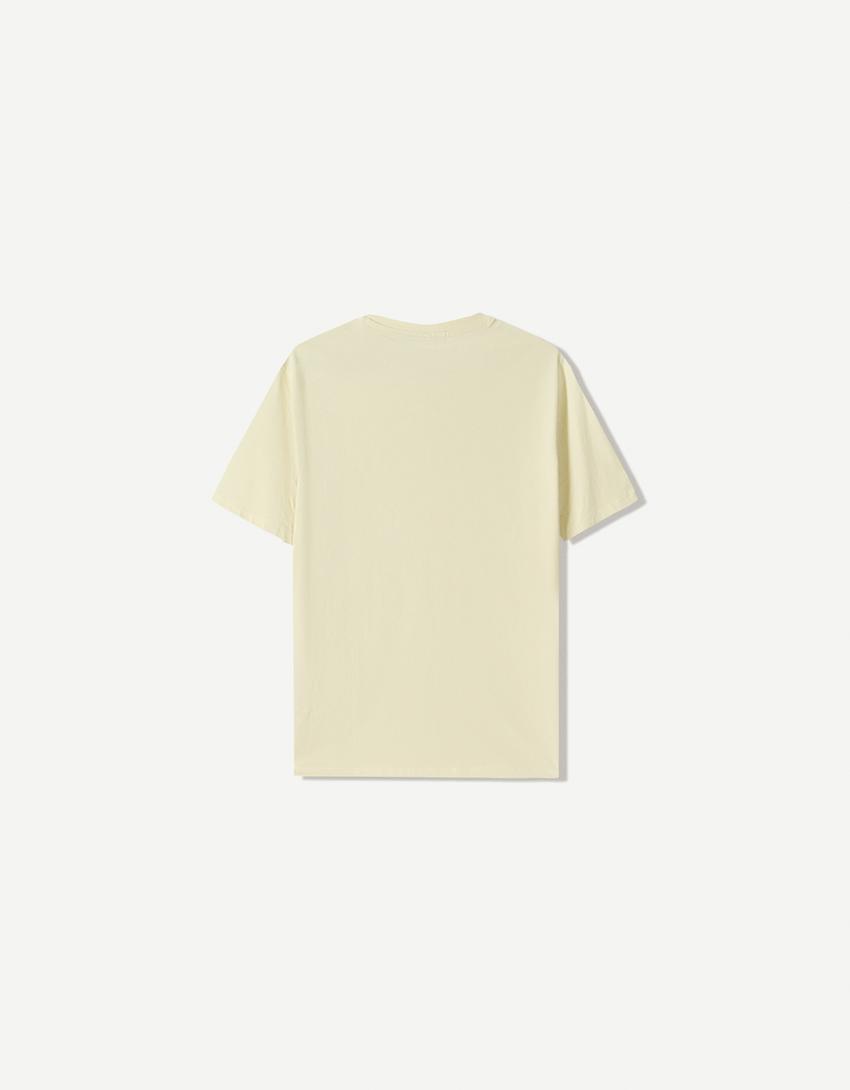 T-shirt à manches courtes basique-Jaune-5