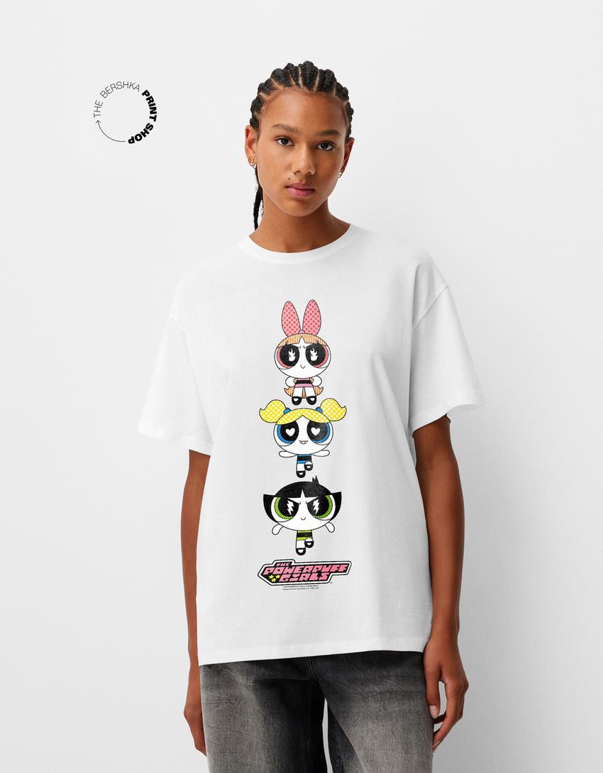 Maglietta Le Superchicche a maniche corte oversize-Bianco Roto-1