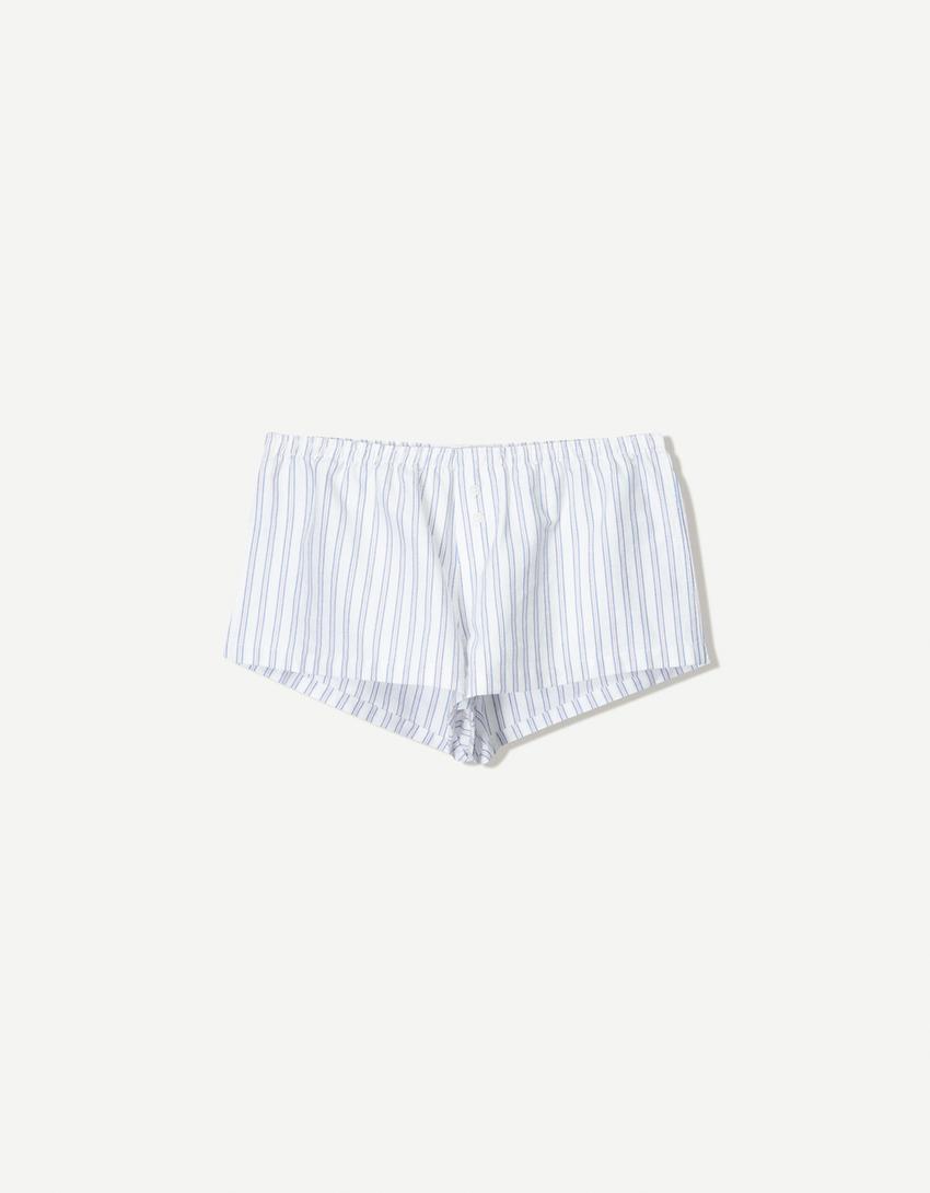 Short mini botones-Blanco