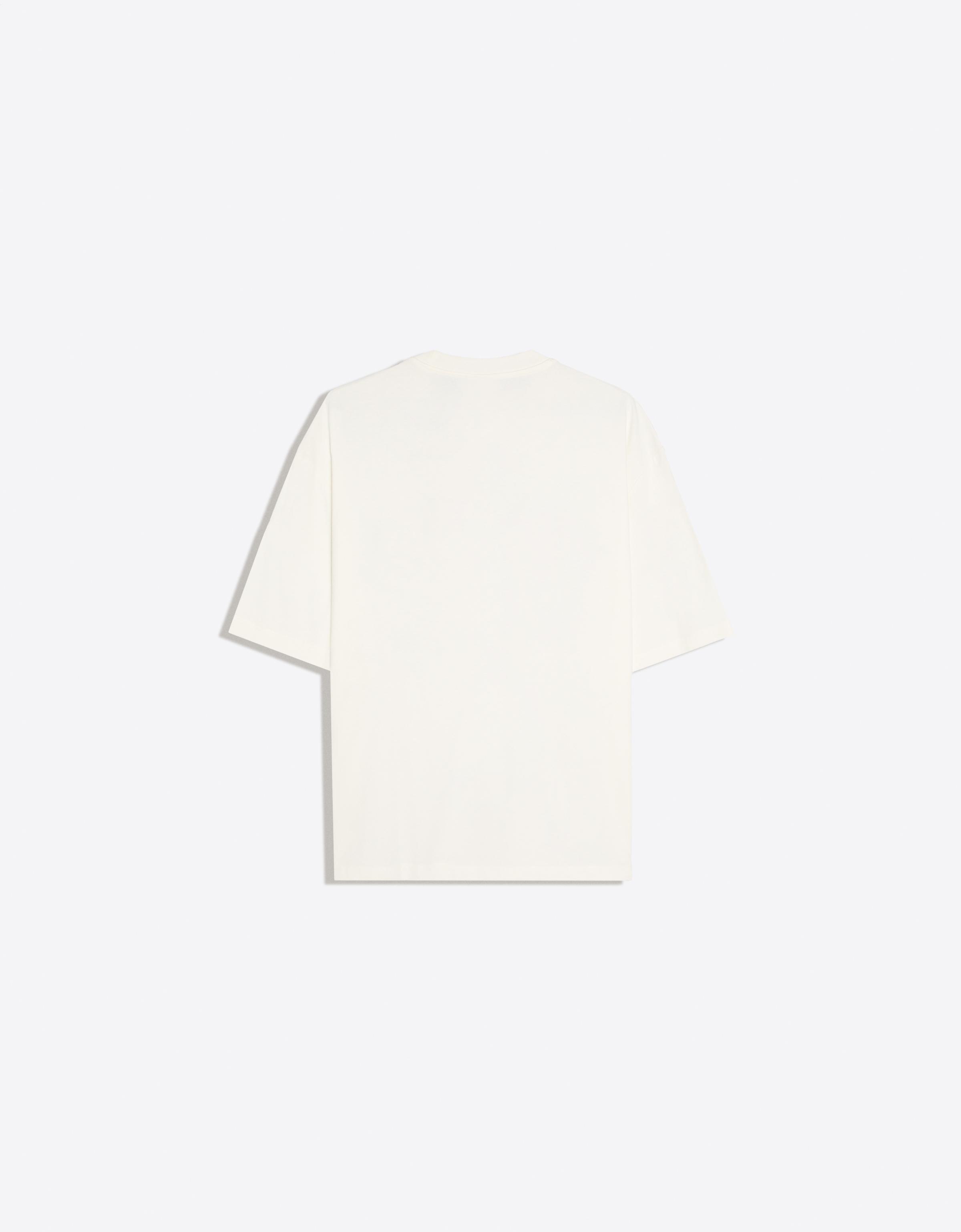 Short sleeve boxy print T-shirt — White