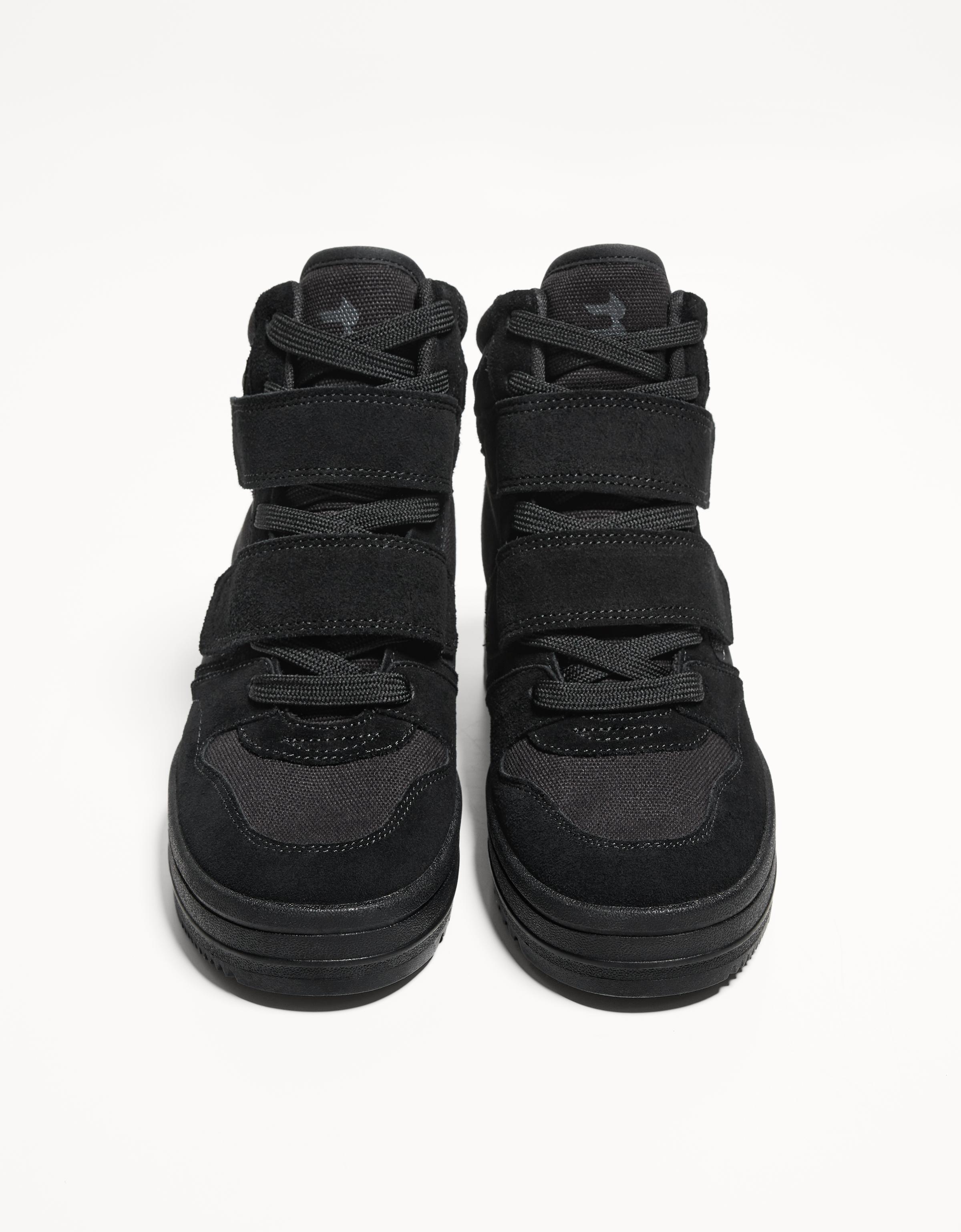 High-top sneakers with internal wedge — BLACK