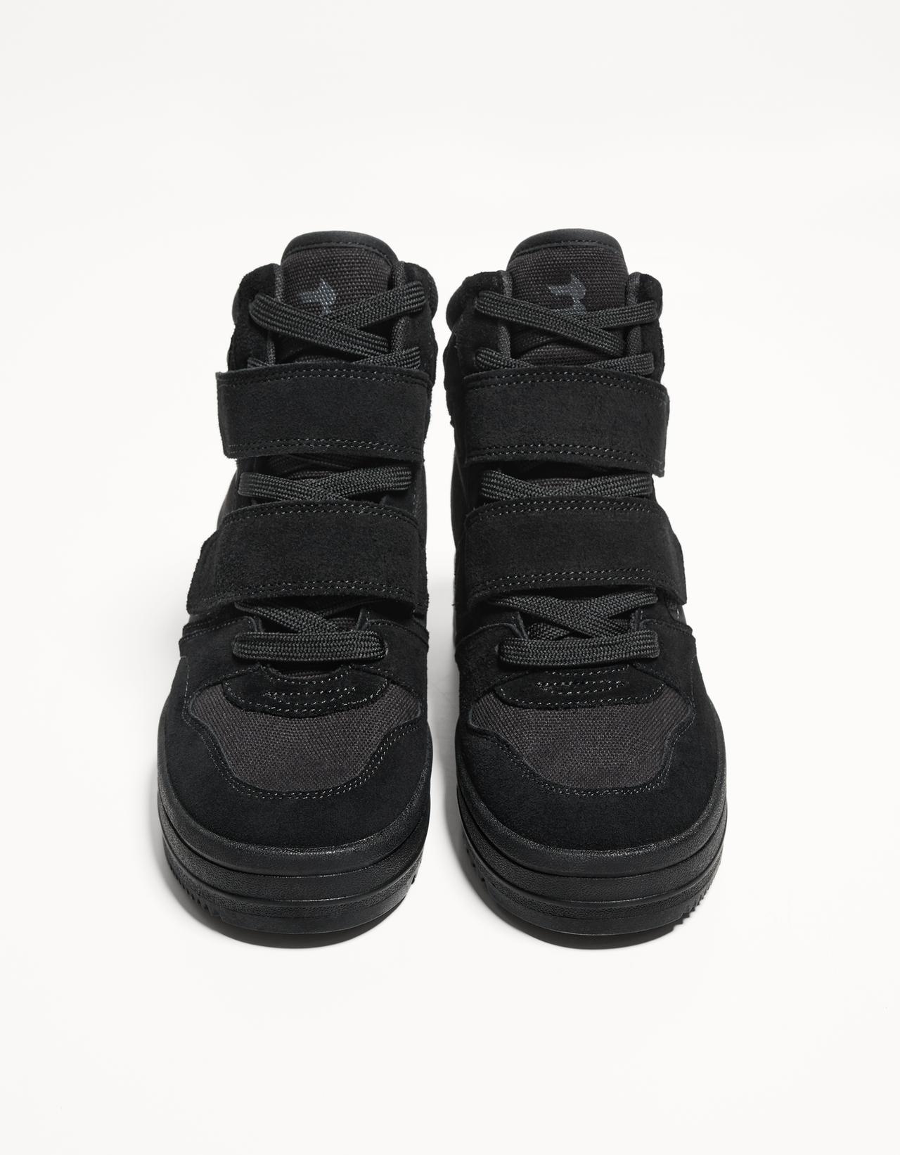 High-top sneakers with internal wedge — BLACK