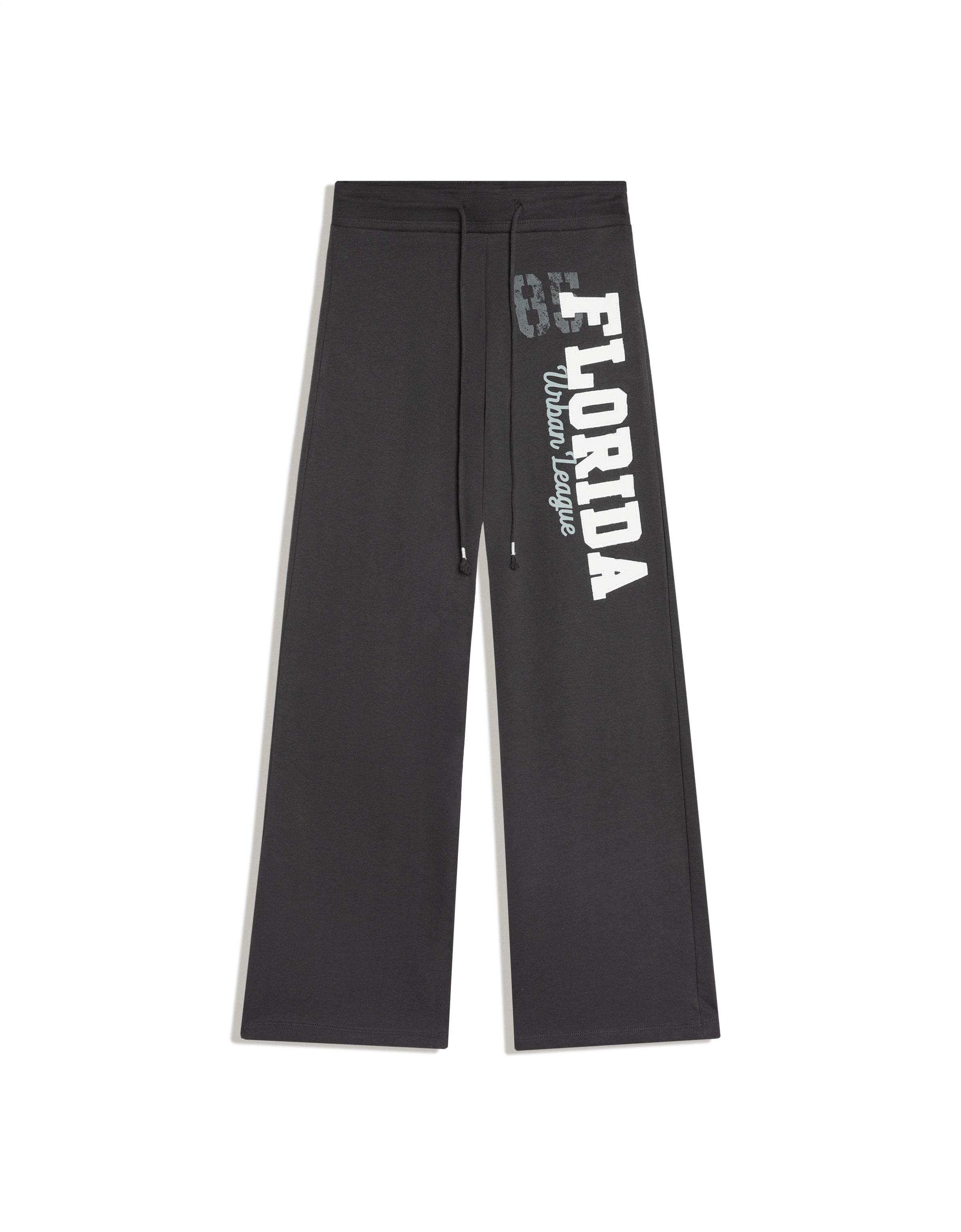 Bershka Baskılı şardonlu straight fit pantolon görsel 4