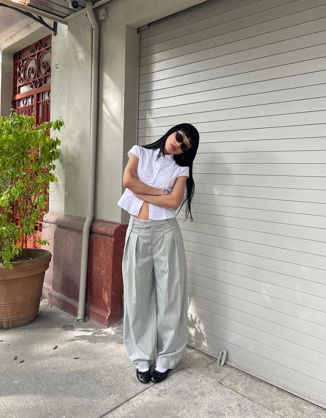 Tailored fit balloon trousers