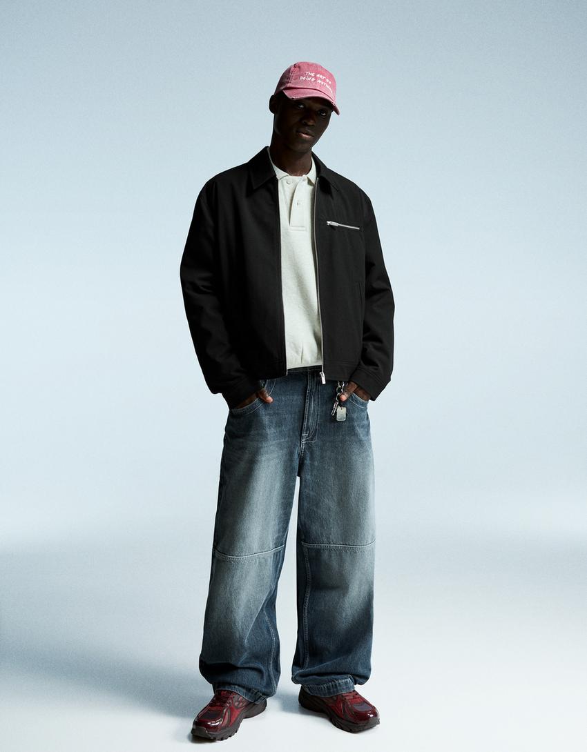 Camisa comprida com fecho de correr