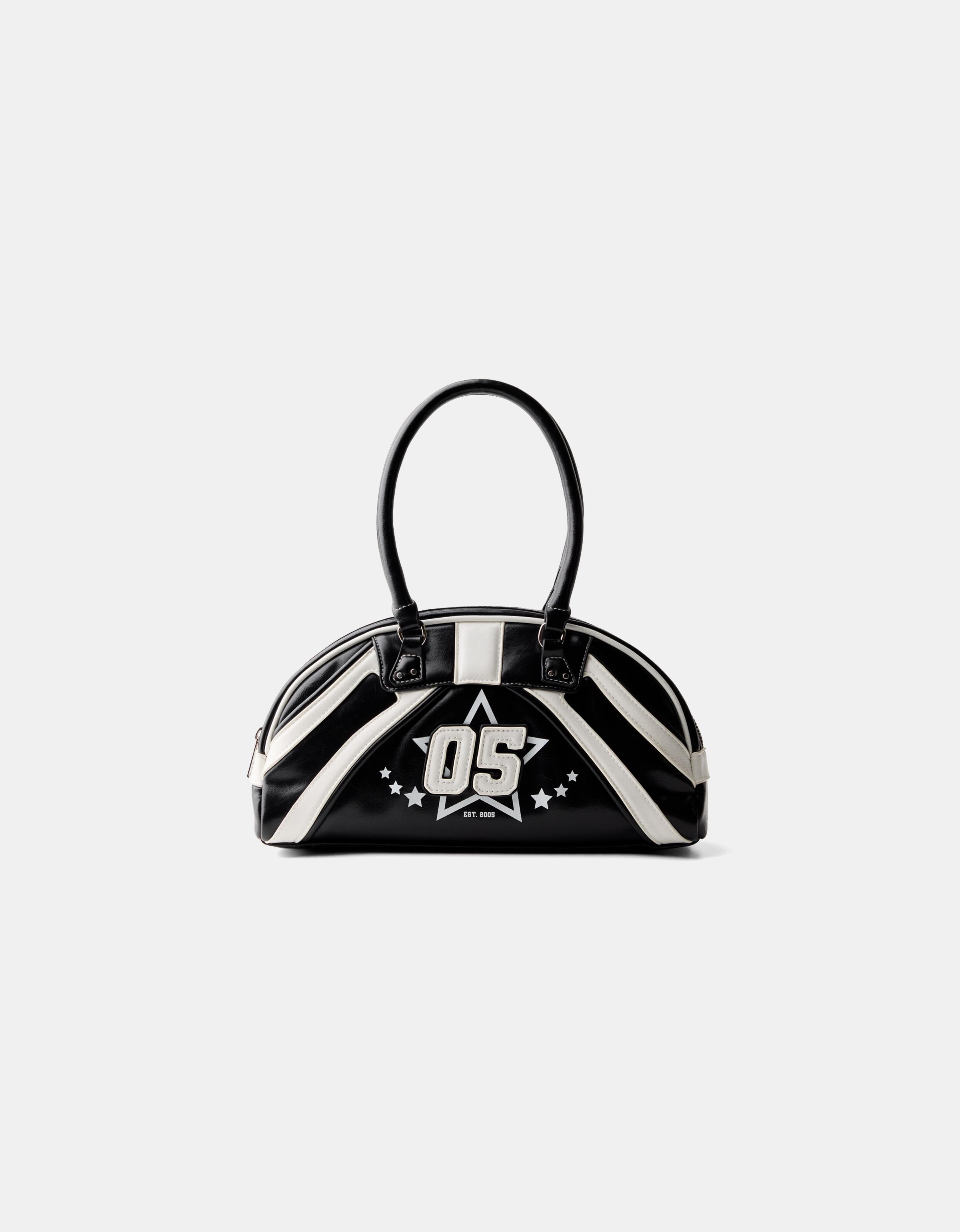 Bershka Sportliche Bowlingtasche Damen Schwarz