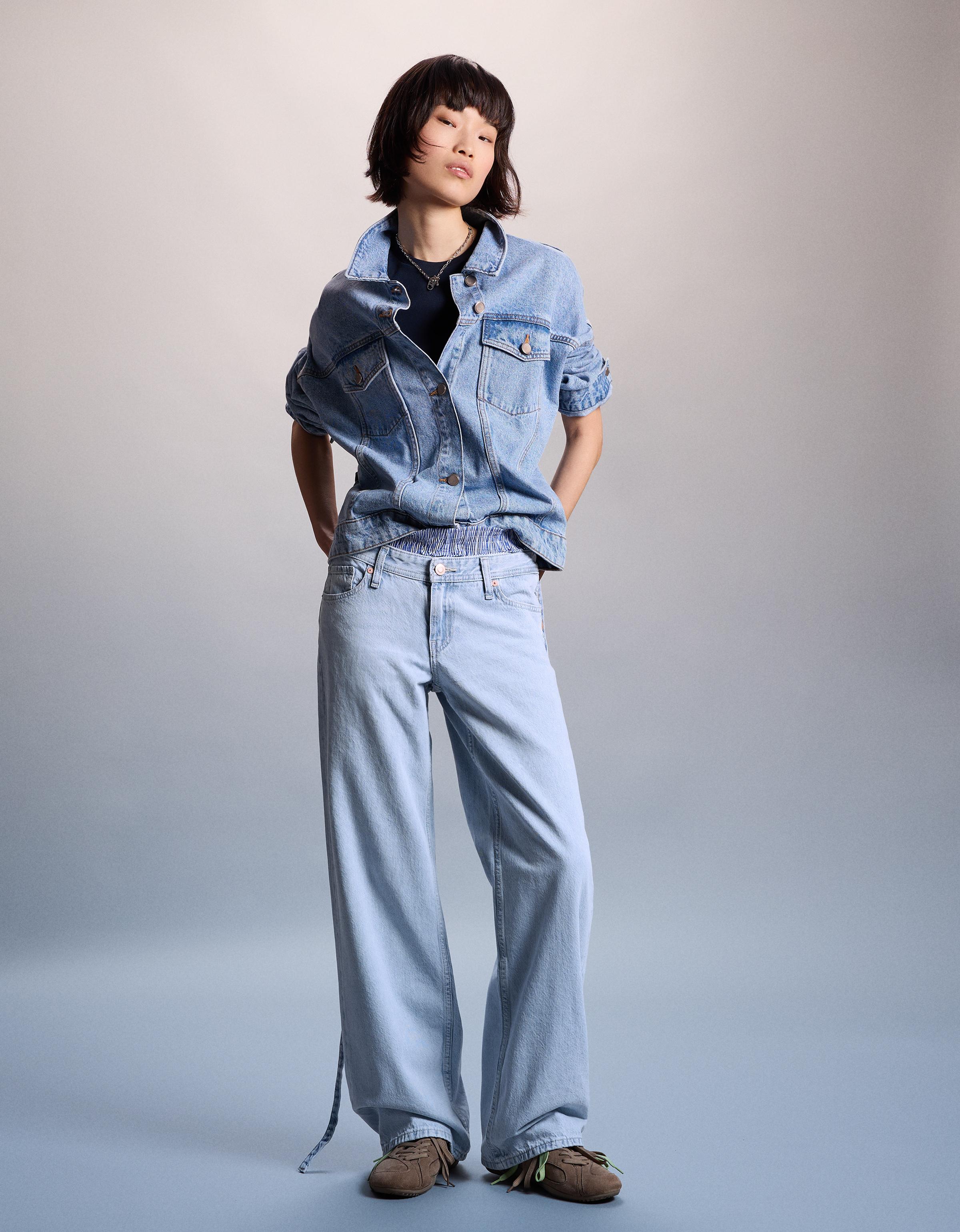 straight fit düşük bel jean - Görsel 45