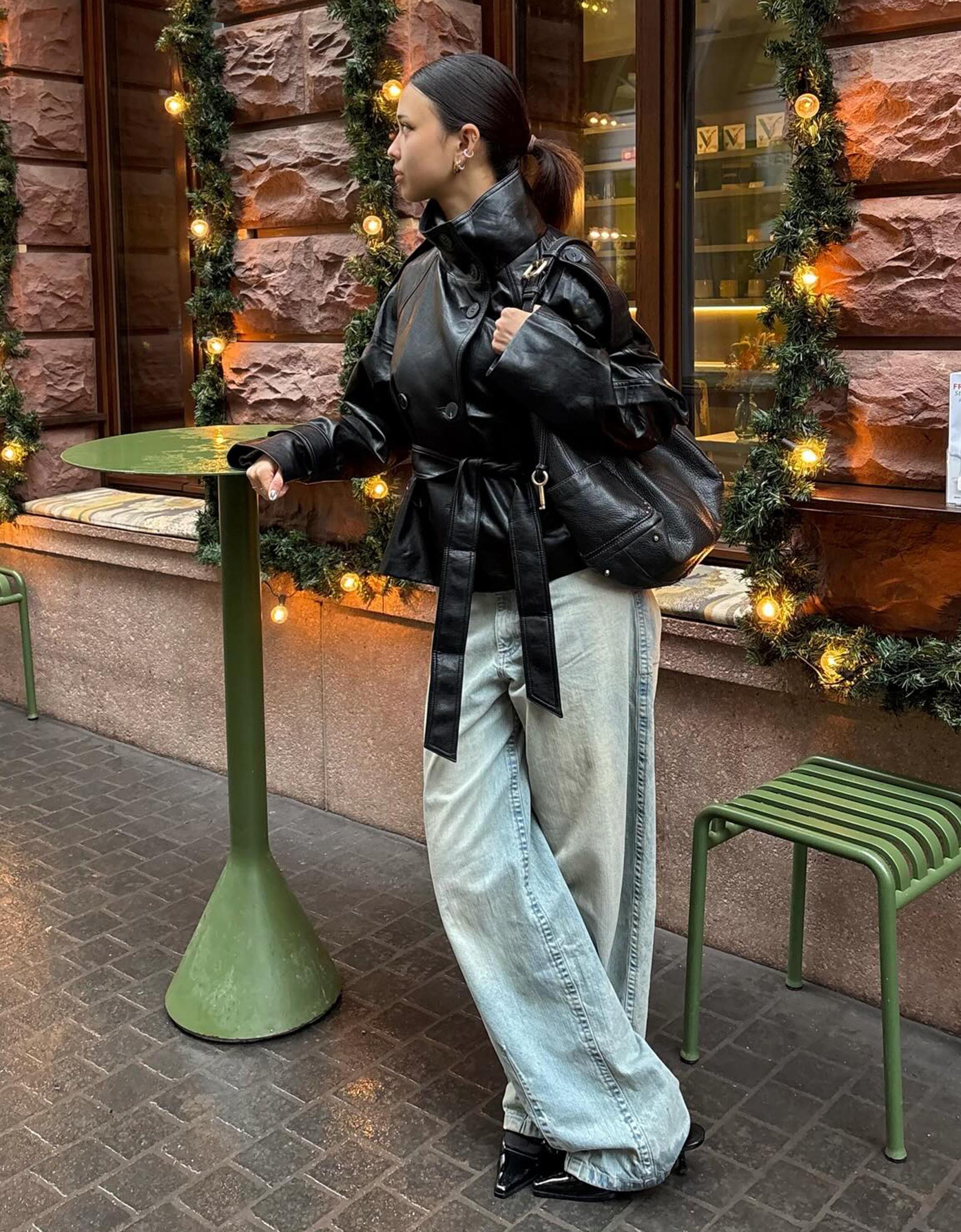 Süper geniş paça düşük bel jean - Görsel 43