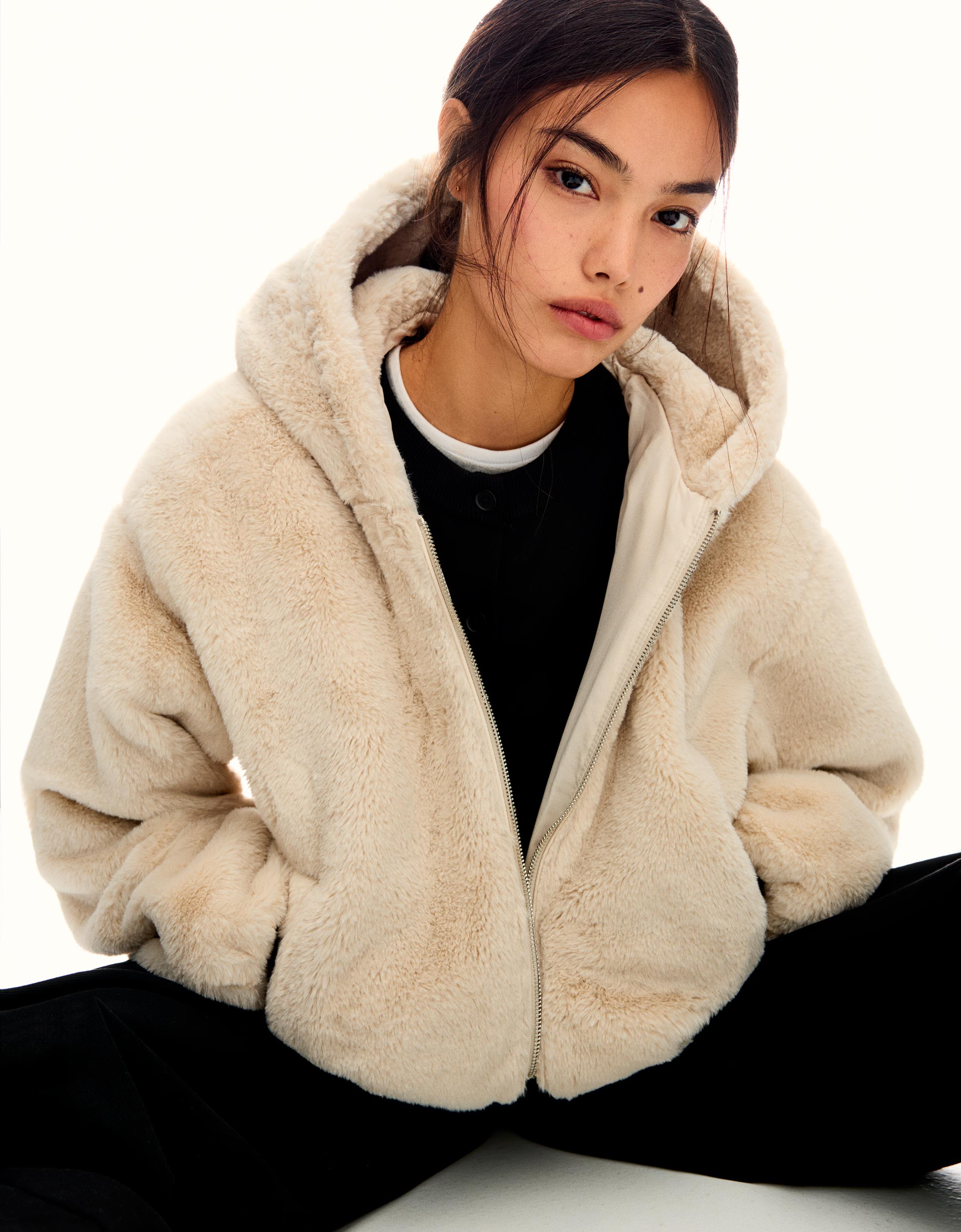 ジャケット・アウター Faux Fur Hoodie Duffle Coat nude petal S FauxFur Hoodie DuffleCoat(nude petale/S)