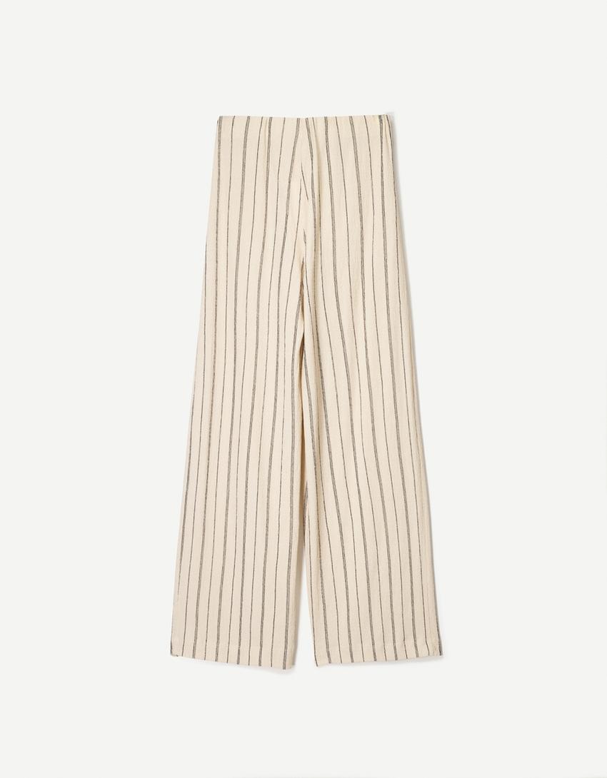 Wide Leg Hose-Rohweiß-1