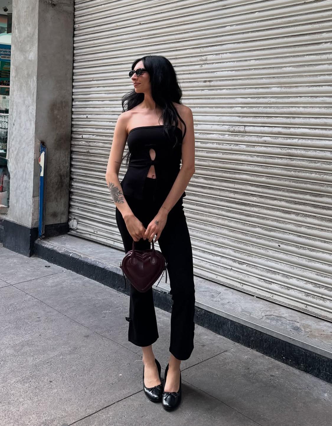 Kick flare trousers with bows