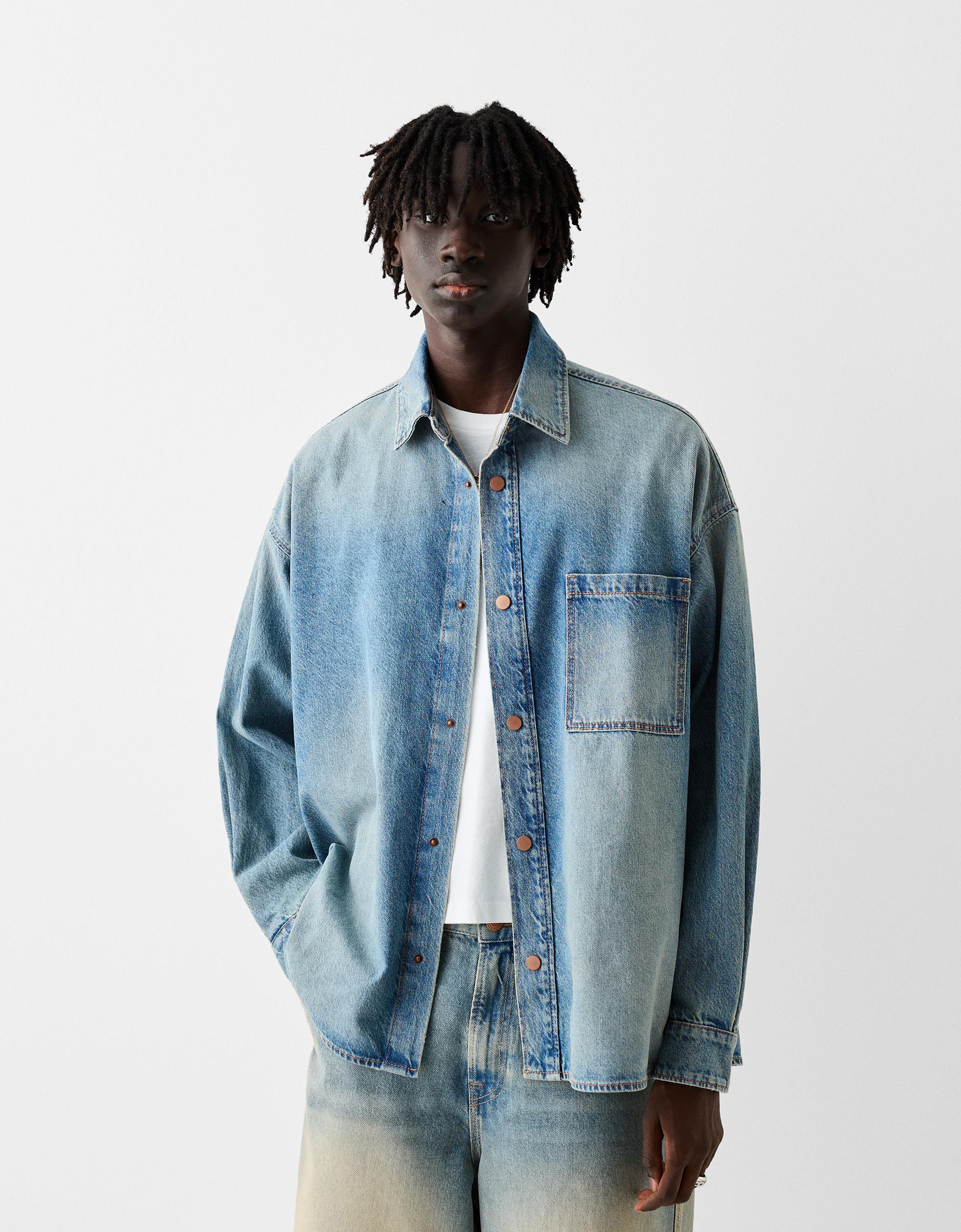 [EVISU] English Big Hills Oversize Denim shirt / 税込み Denim Big Shirt | Gap