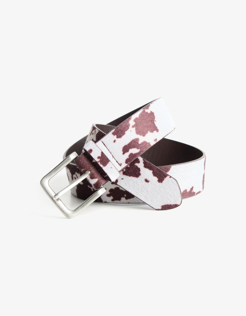 Riem met leereffect-Bruin