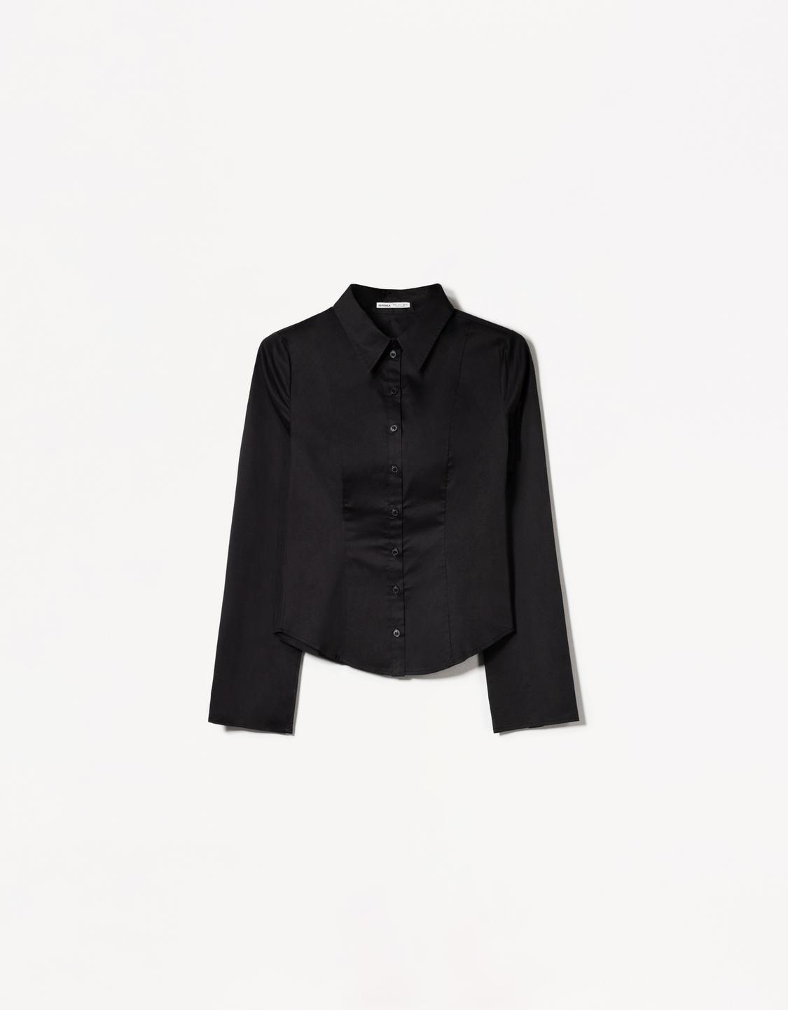 Camisa justa manga flare