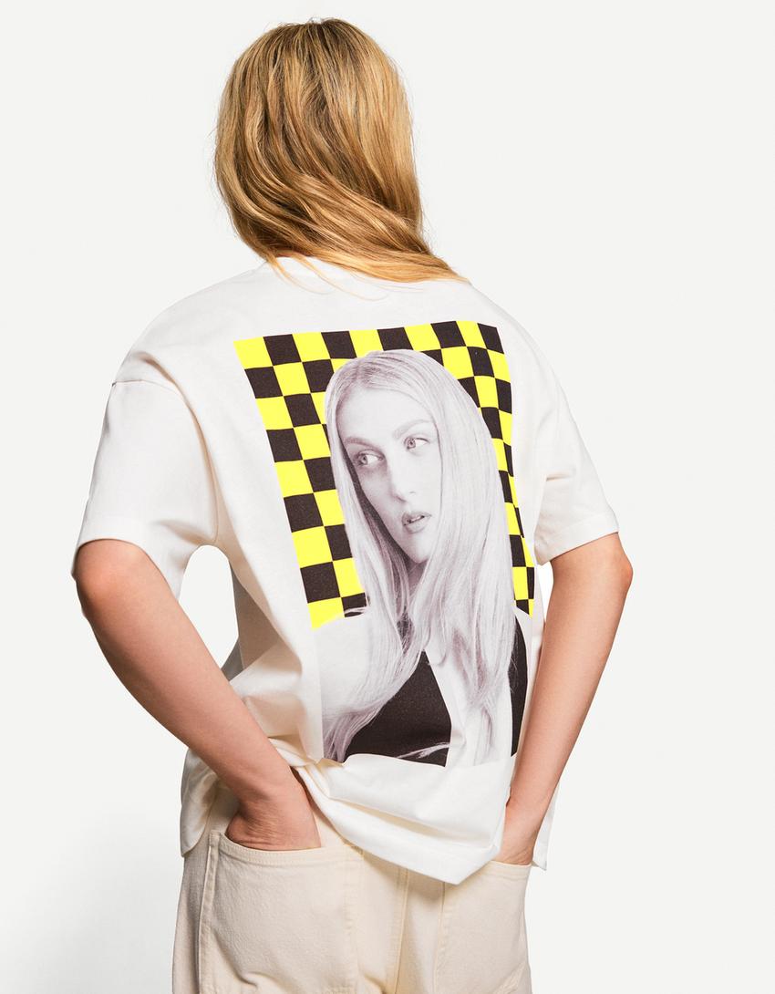 Camiseta Julieta manga corta print-Blanco roto-1