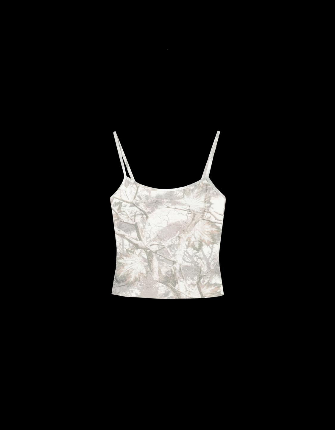 Printed strappy top
