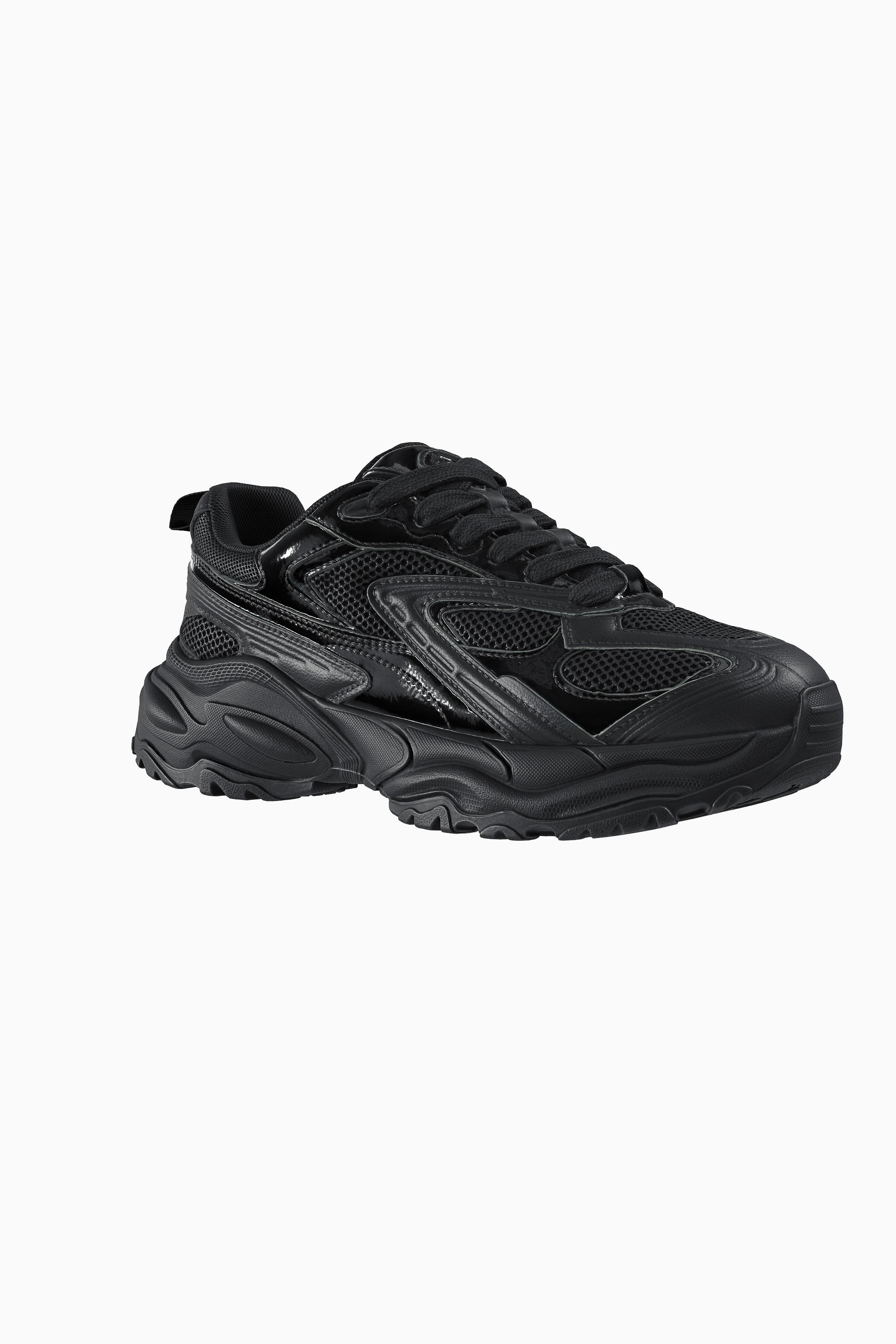 Voluminous sole sports shoes-BLACK-5