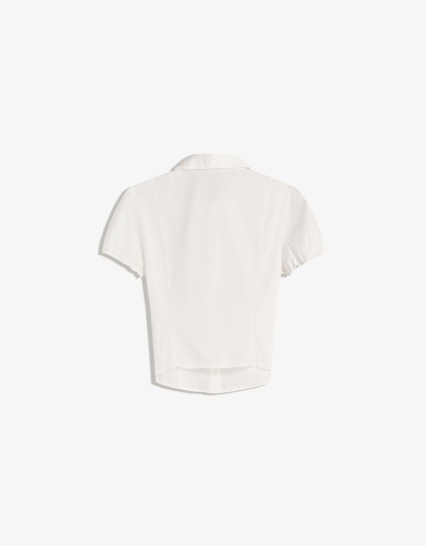 Short sleeve shirt-White-4