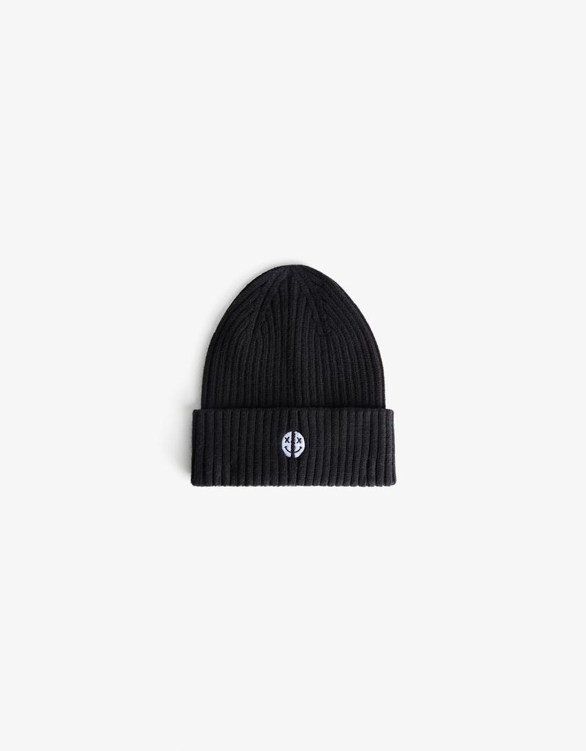 Beanie bordado-Negro