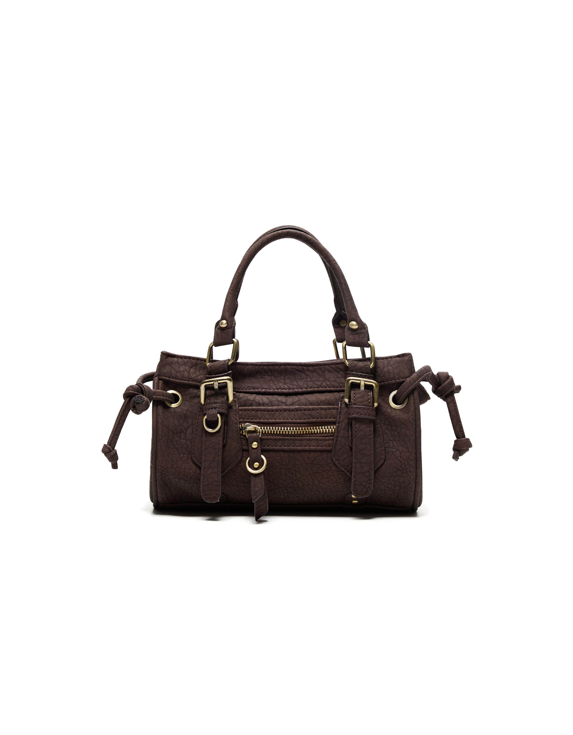 Mini buckle bag — Brown