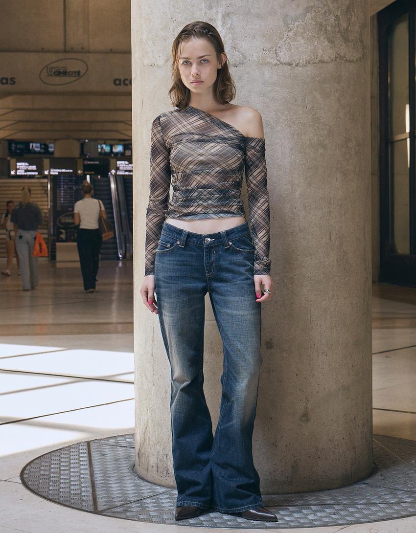 Baggy jeans med svaj-Lyseblå-3