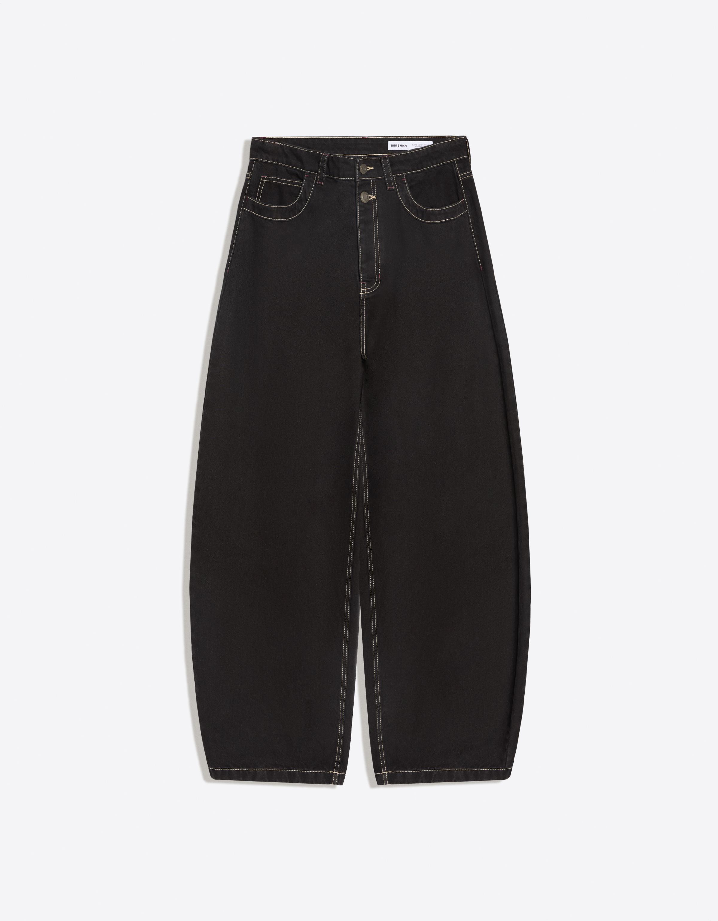Barrel fit jeans — Black