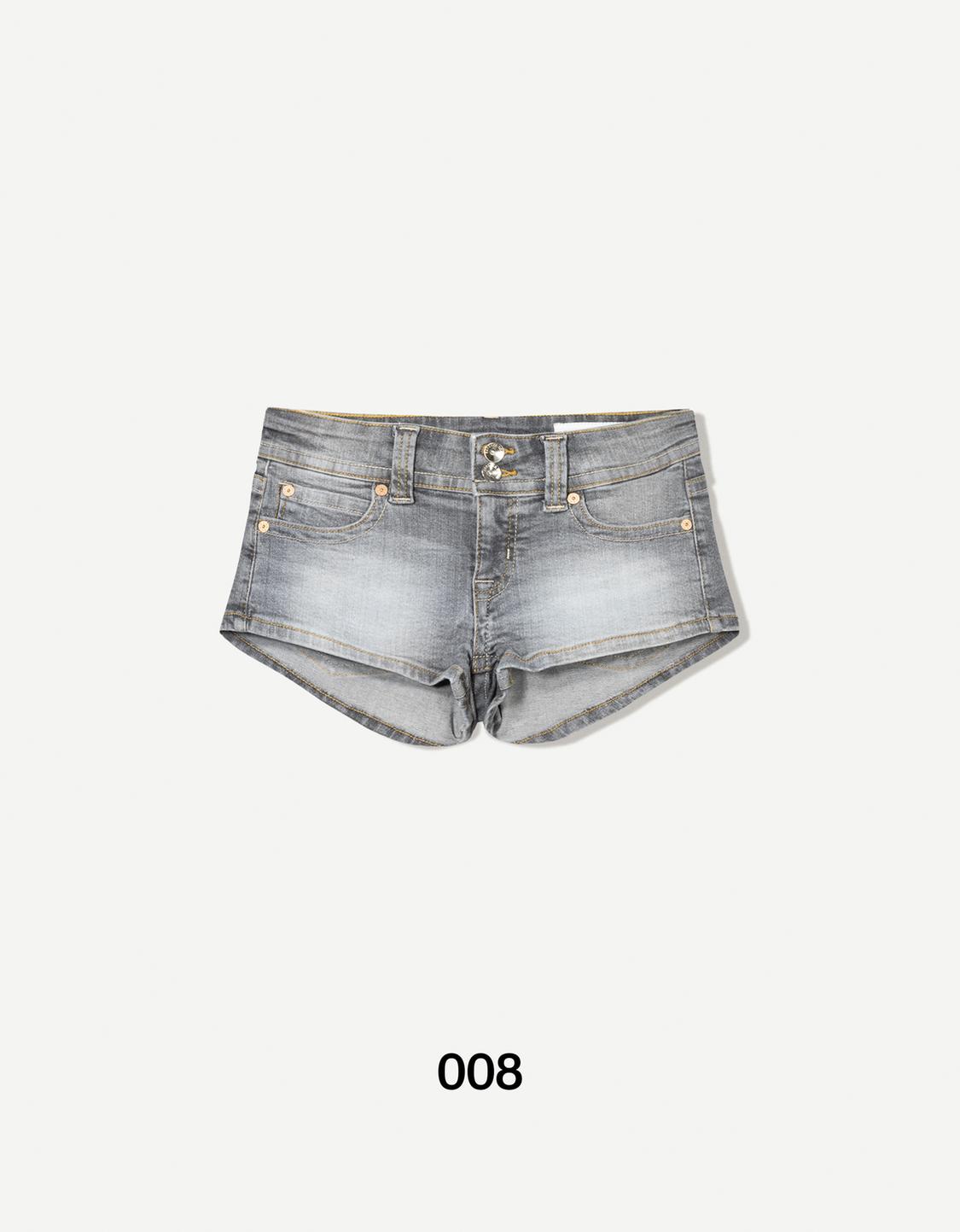 Denim micro shorts