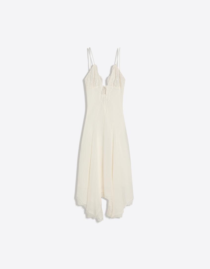 Boho midi dress-Cream