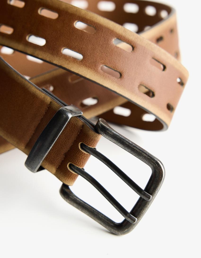 Double pass belt-Leather