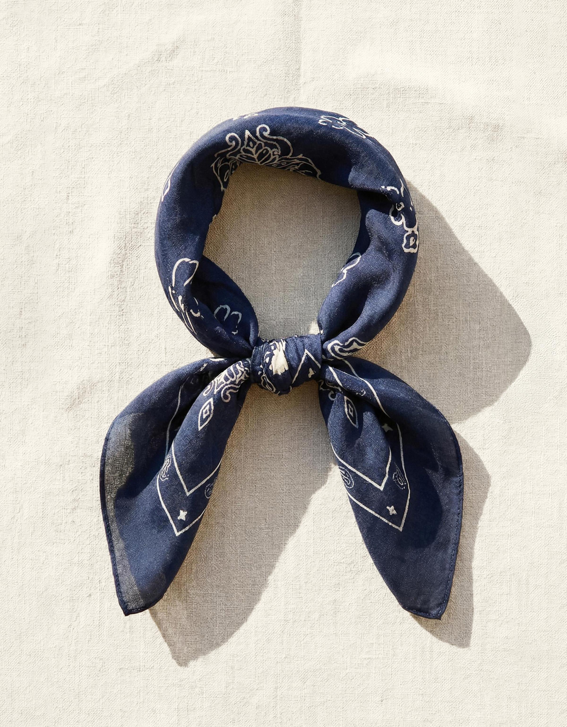 Printed bandana — Navy