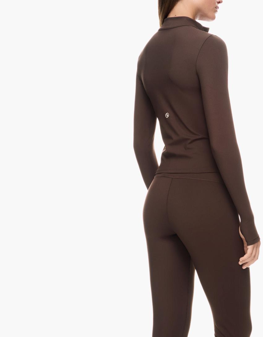 Veste zippée quick dry & breathable-Marron