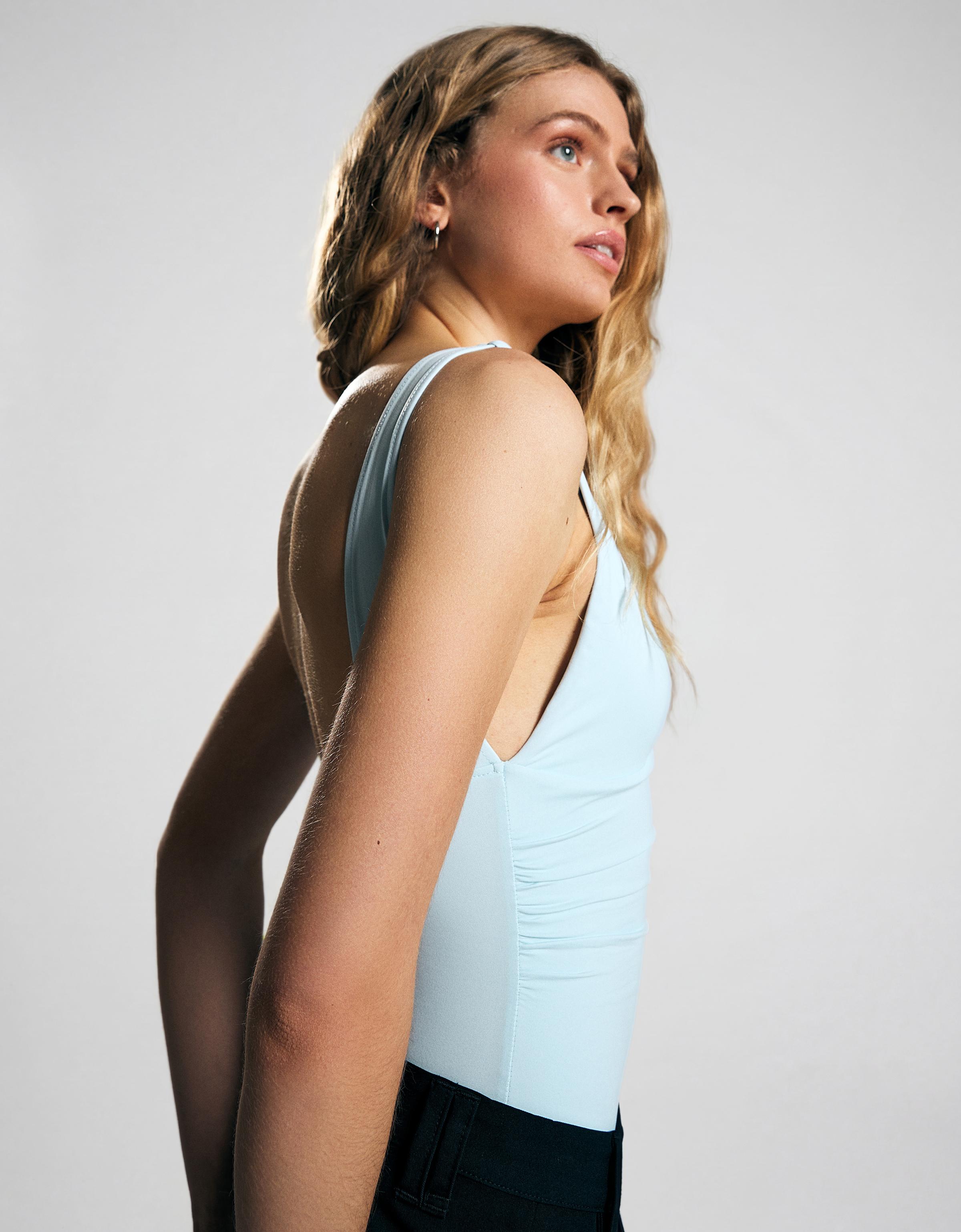 Büzgülü askılı body - Görsel 46