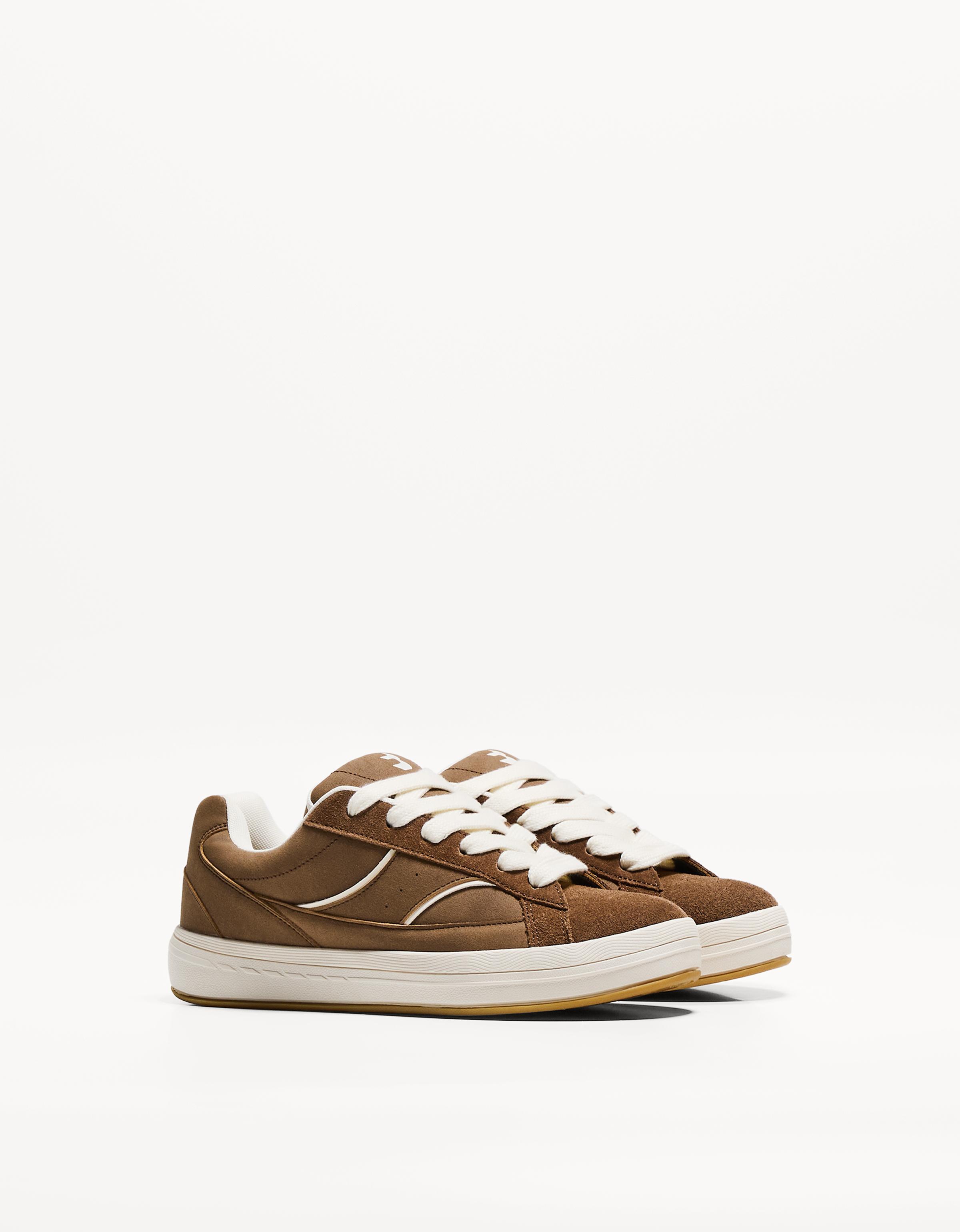 Bershka Skate-Sneaker Herren 42 Braun