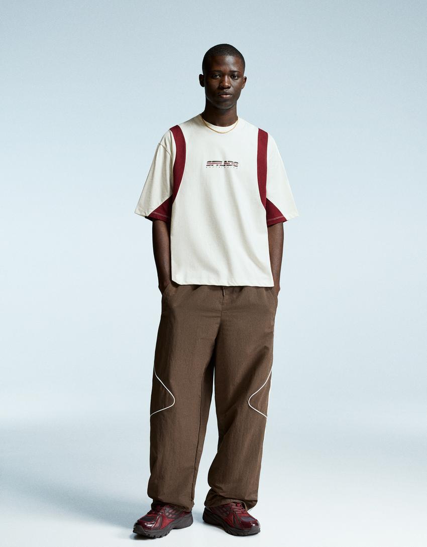 Camiseta manga corta boxy print