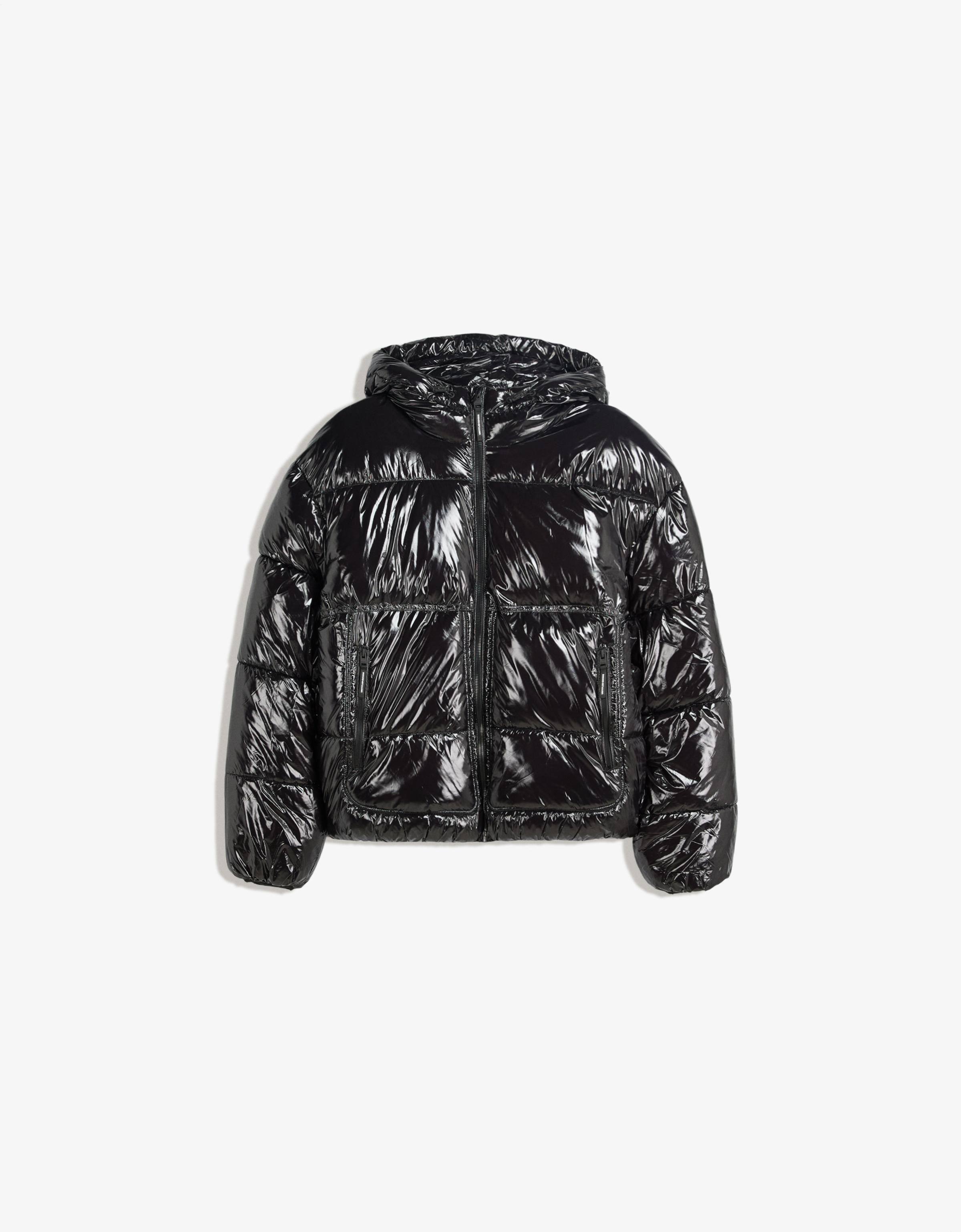 Bershka Kapüşonlu şişme mont