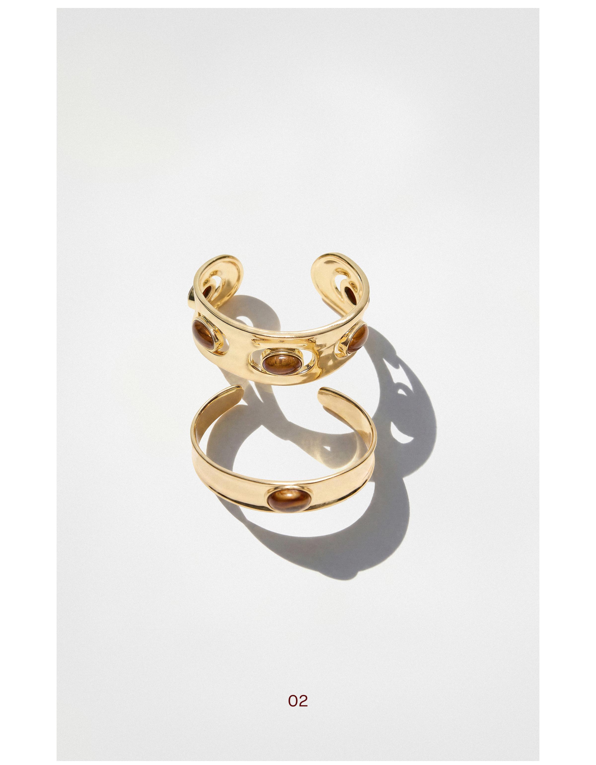 Stone bracelet pack — Gold