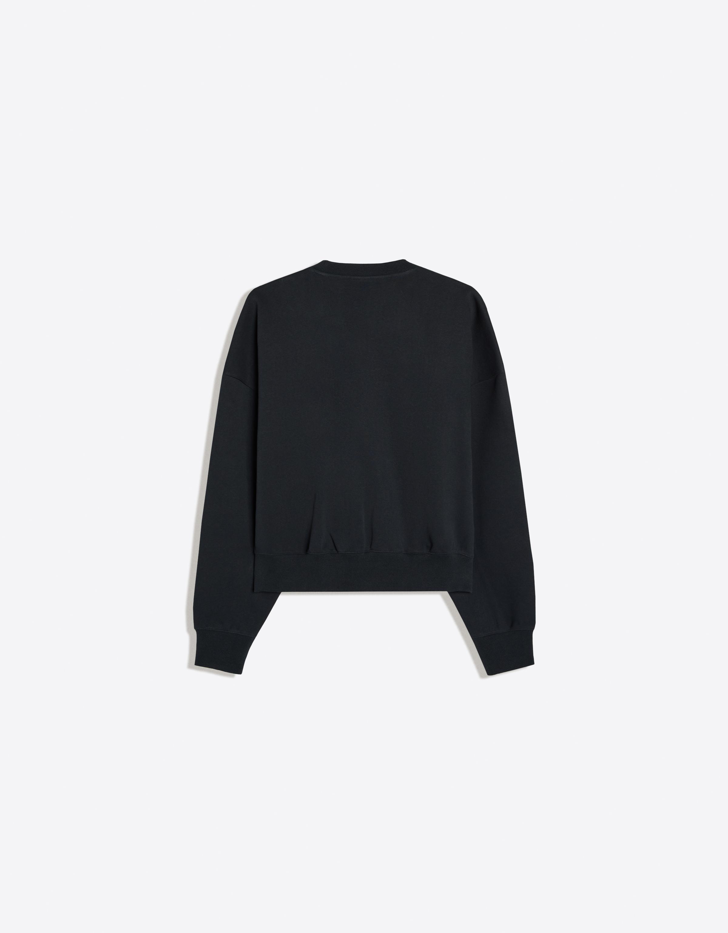 Round neck patch sweatshirt — Navy