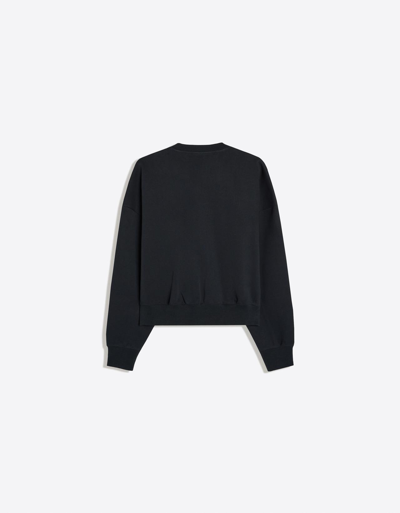 Round neck patch sweatshirt — Navy