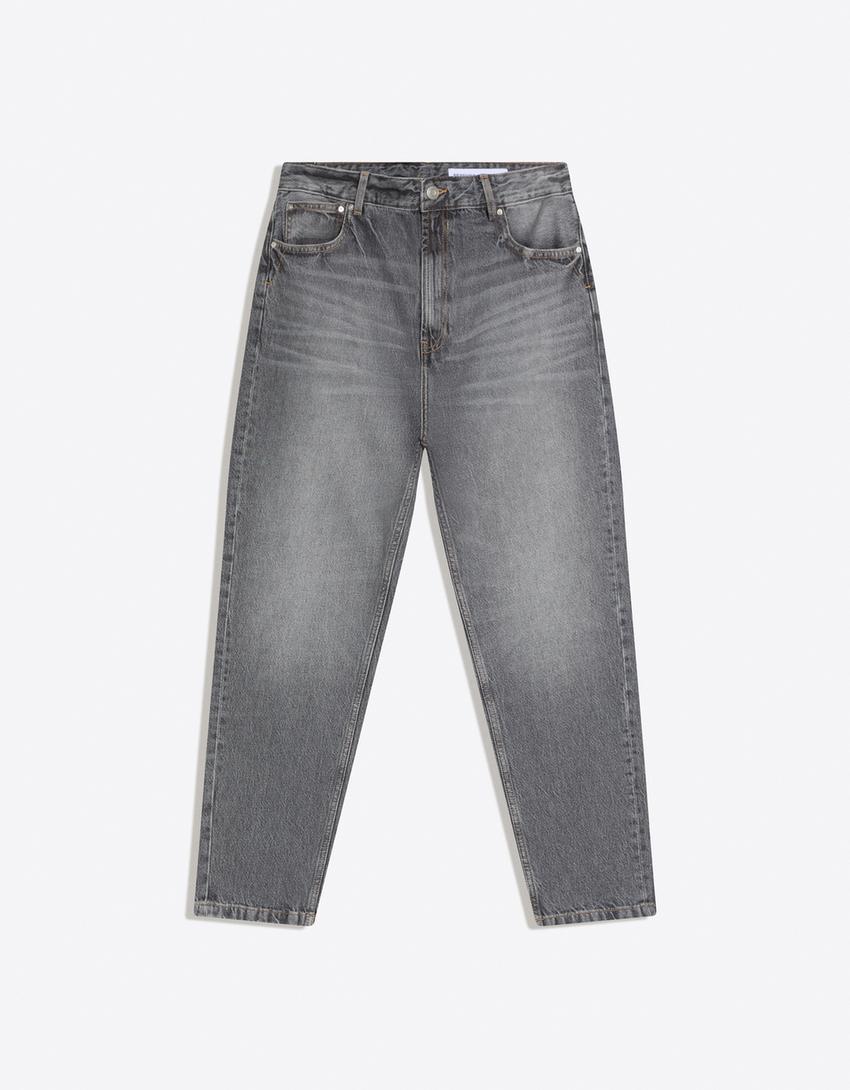 Jeans loose-Gris oscuro