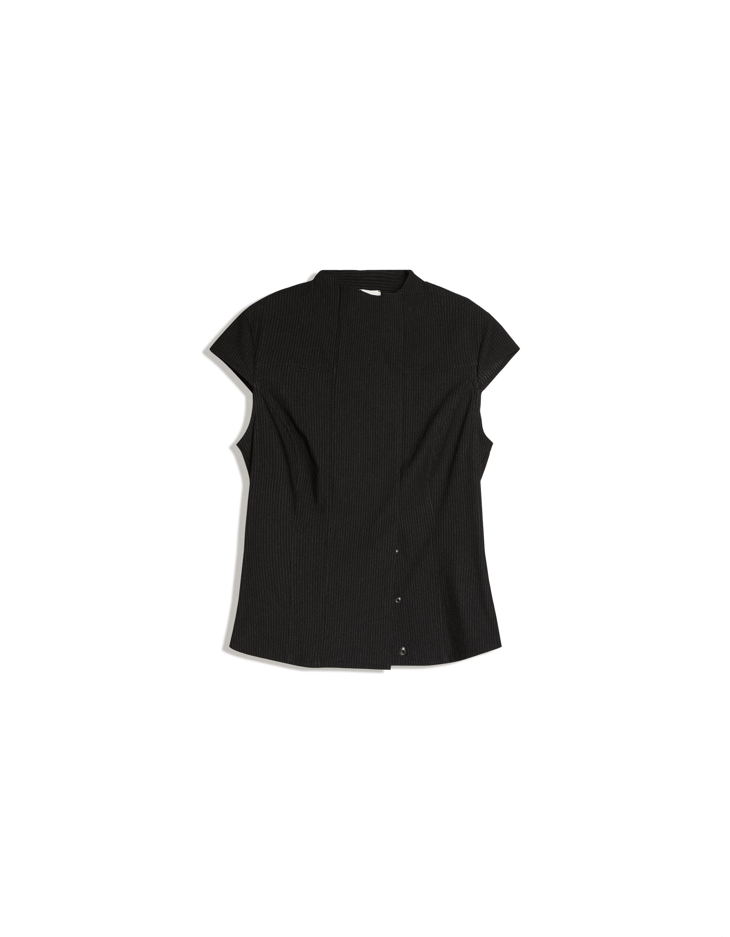 Short sleeve wrap shirt — Grey