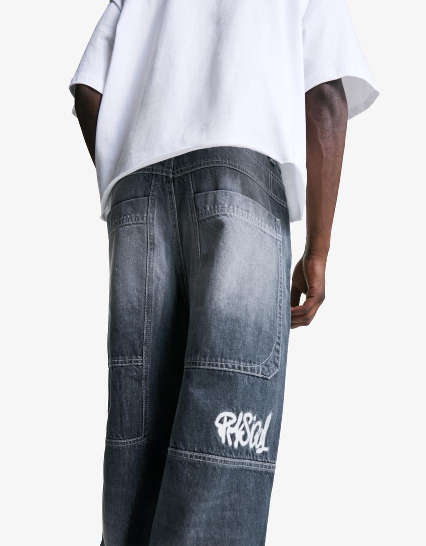 Super baggy jeans-Blue-3
