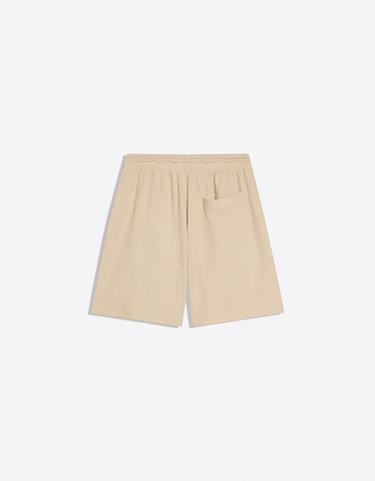Textured plush Bermuda shorts — Camel 6