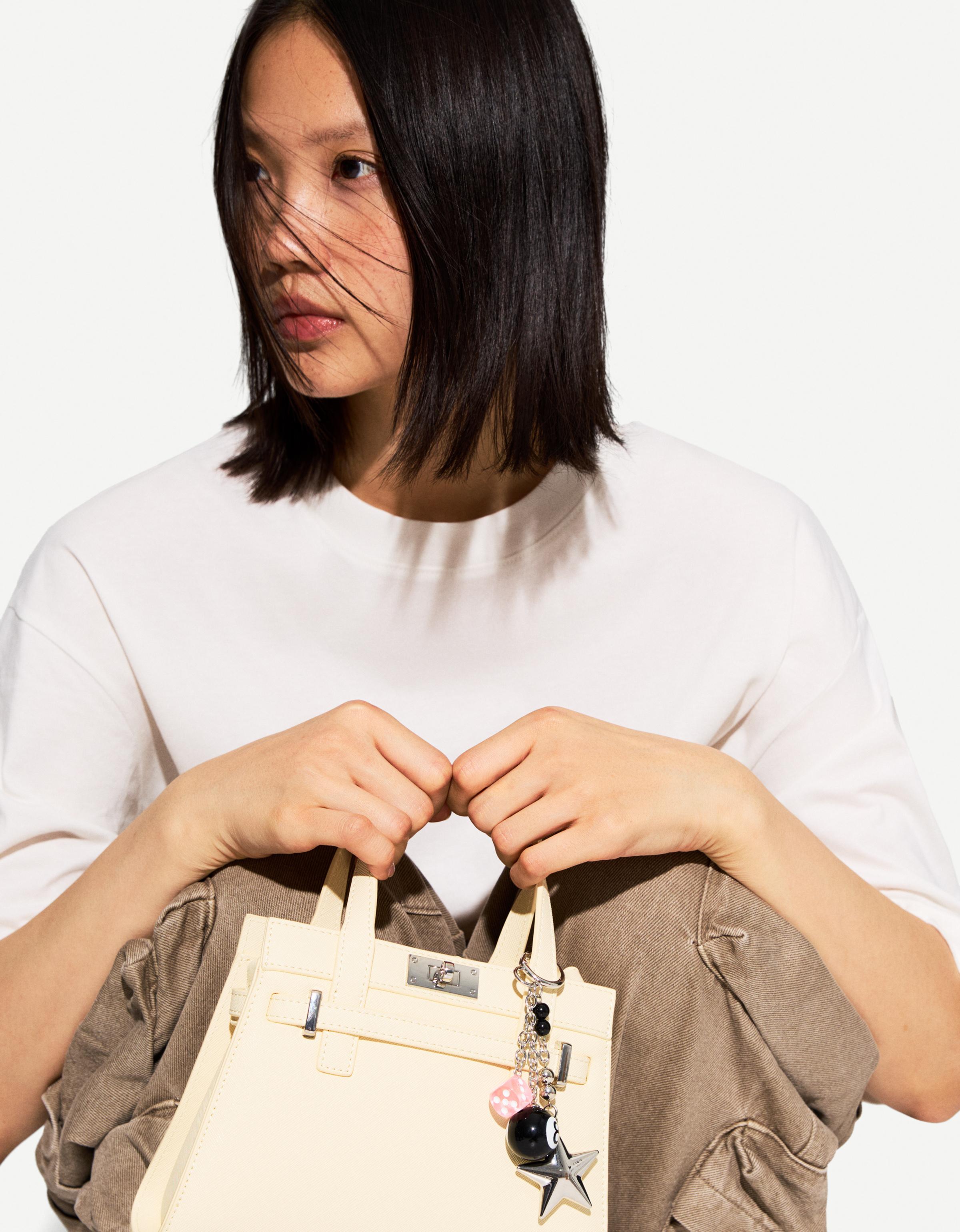 Bershka Schlüsselanhänger Mit Stern Damen Silber