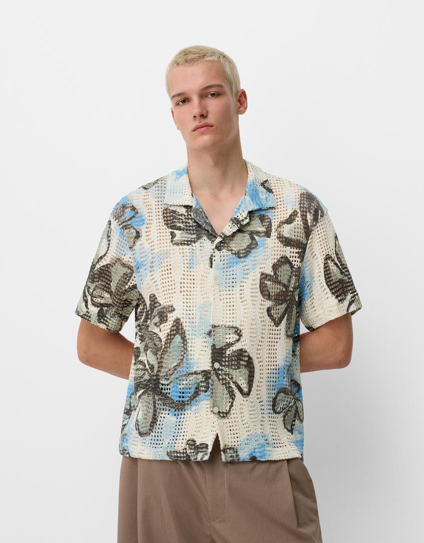 Camisa De Bershka Hombre Camisas En Bershka Hombre Camisa Manga