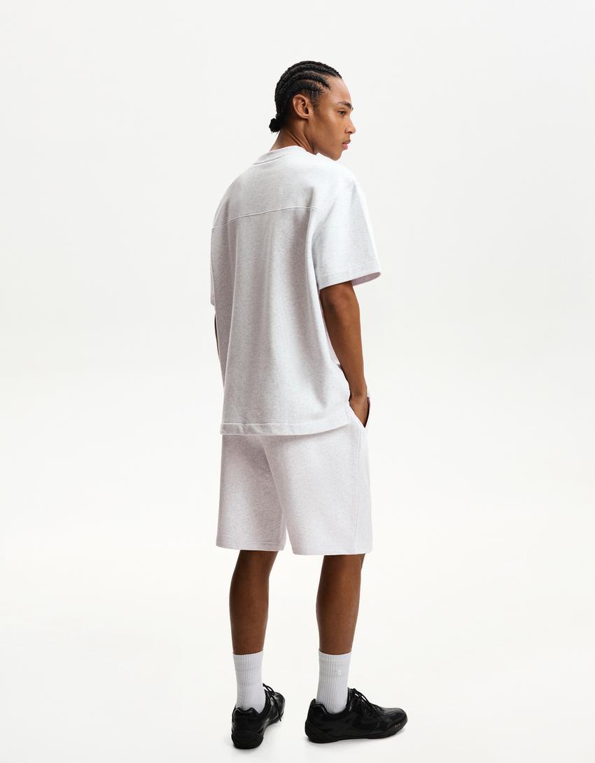 Plush bermuda shorts