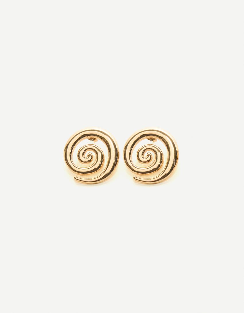Boucles d’oreilles spirale-Or-2