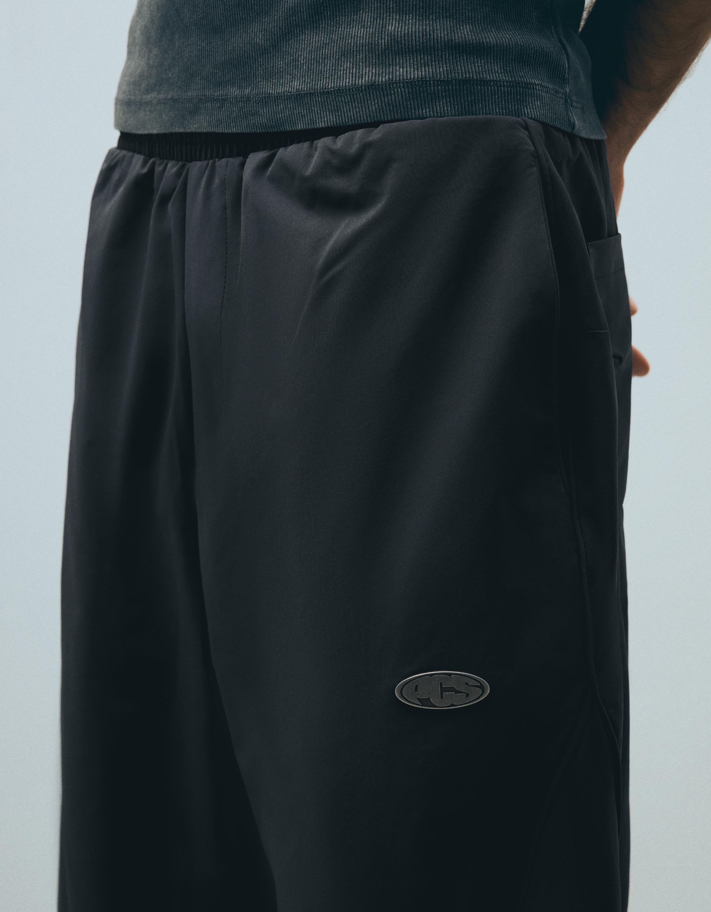Technical barrel trousers — Dark blue
