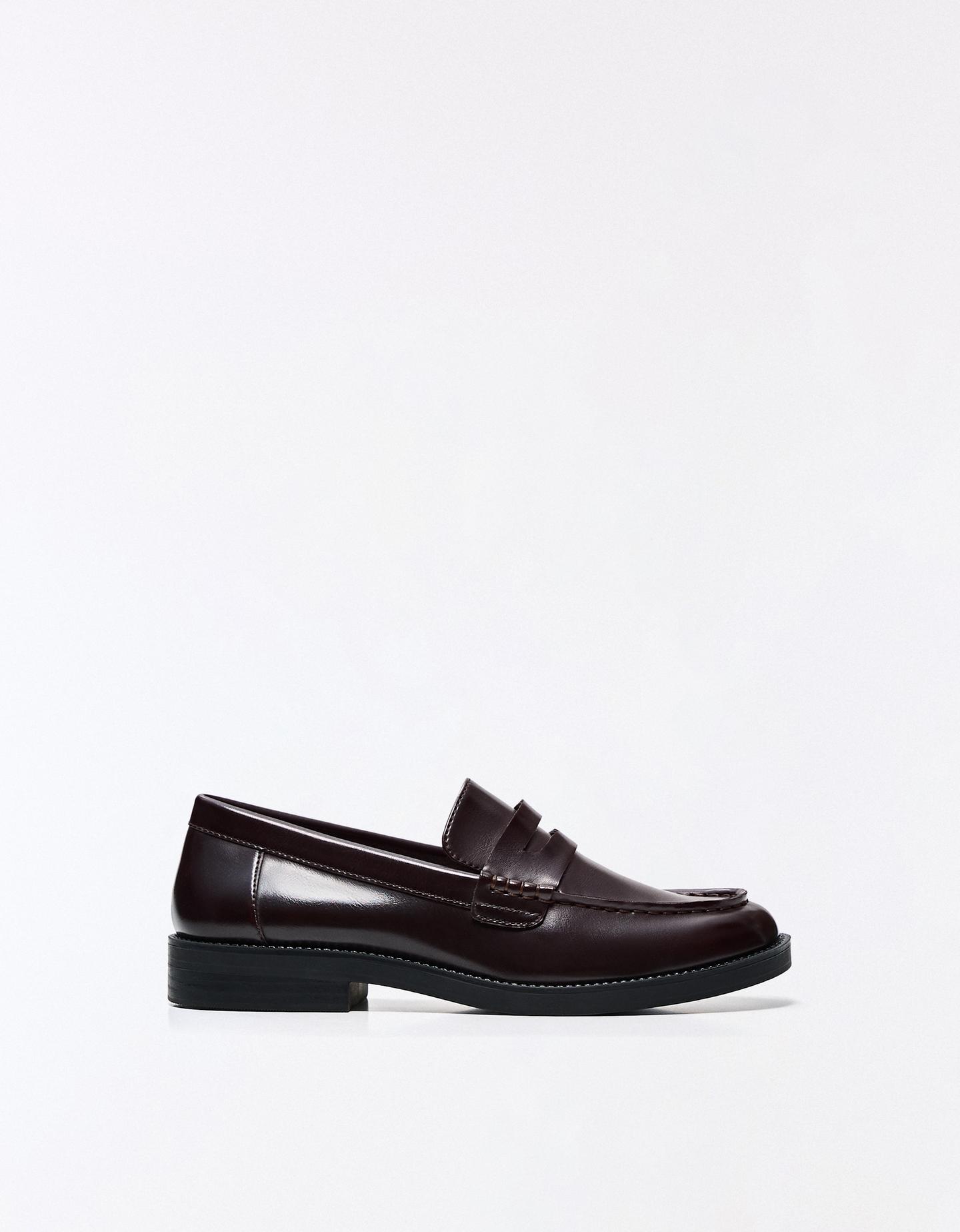 Bershka Mocassino Con Suola Sottile Donna 39 Porpora